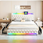 Music Player Bed with Bluetooth Speakers, Queen Size Smart Bed, USB&Type C - Image 5
