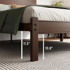 BOSRII 14in High Solid Bamboo Wood Platform King Size Bed Frame - Image 6