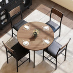 Pamapic Round Dining Table Set for 4, Kitchen Table and Chairs for 4, Dining by Pamapic