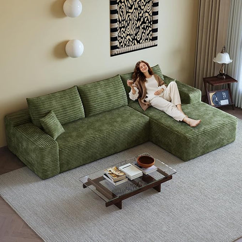 108" Sectional Couches for Living Room Cloud Couch Sofa by AWarmHomeForYou