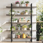 OtterOasis Bookshelf Set, Heavy Duty 5-Tier Industrial Bookcase, 120lbs Shelf - Image 5