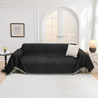 MYSKY HOME Black Chenille Sofa Slipcover Couch Covers - Image 9