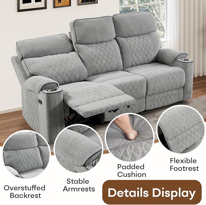HAOMARKETS 2-Piece Electric Recliner Sofa Set - Image 6