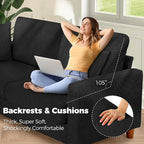 70in Corduroy Couch, Kidirect Sofa No Tool Assembly, Comfy Couches - Image 5