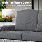 ovios 4-Piece Patio Furniture Set, Outdoor Wicker Sofa - Image 5