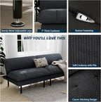 Ribilake 2 Sets 70" Futon Sofa Bed, 4 in 1 Multi-Function Couch Sleeper - Image 6