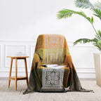 Boho Couch Cover, Bohemian Throw Blanket Tassels Hippie Decor Covers Sofa Chair - Image 3