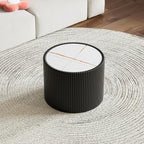 2-Piece Round Nesting Coffee Table Set, 29.52" Marble Coffee Table and End - Image 7