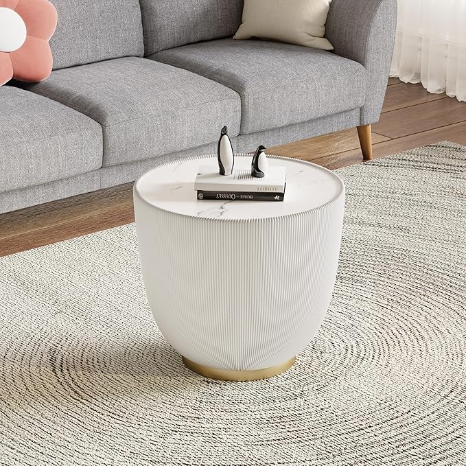 SSLine Bowl-Shape Coffee Table Set of 2 Modern Sintered Stone Top Nesting - Image 7
