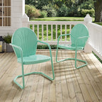 Crosley Furniture Griffith Outdoor Chair, Retro Metal Patio Chairs - Image 10