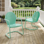 Crosley Furniture Griffith Outdoor Chair, Retro Metal Patio Chairs - Image 21
