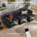 103" Electric Pull Out Sleeper Sofa Bed, 2in1 Convertible Power Extendable - Image 4