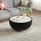 SSLine Bowl-Shape Coffee Table Modern Sintered Stone Top Coffee Table in Black - Image 3