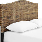 Crosley Furniture Serena Handwoven Natural Fiber Rattan Bed Headboard, Banana - Image 5