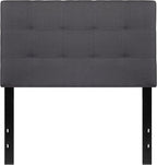 Flash Furniture Bedford Tufted Upholstered Twin Size Headboard in Dark Gray - Image 8