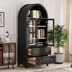 VilroCaz 71" Tall Arched Kitchen Pantry - Image 3