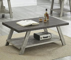 Roundhill Furniture Athens Contemporary 3-Piece Wood Shelf Coffee Table Set - Image 4